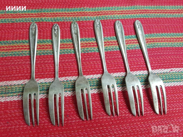 Посребрени прибори вилици , снимка 2 - Антикварни и старинни предмети - 53782002