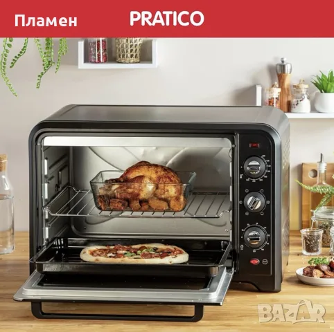 Moulinex Optimo OX4958 – електрическа фурна 60 L, 2200 W, 7 режима, черна, снимка 4 - Печки, фурни - 55898910