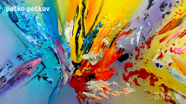 Абстрактна картина F62, снимка 3 - Картини - 51463638