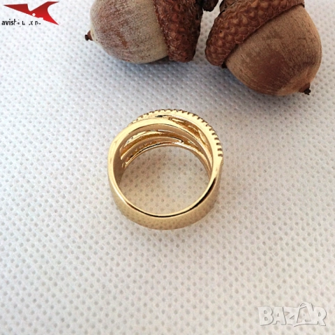 Пръстен с 14К златно покритие 224827, снимка 3 - Пръстени - 52730612