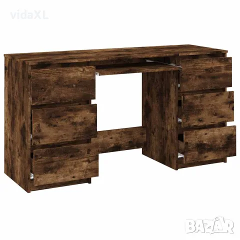 vidaXL Бюро, опушен дъб, 140x50x77 см, инженерно дърво, снимка 5 - Бюра - 56148035