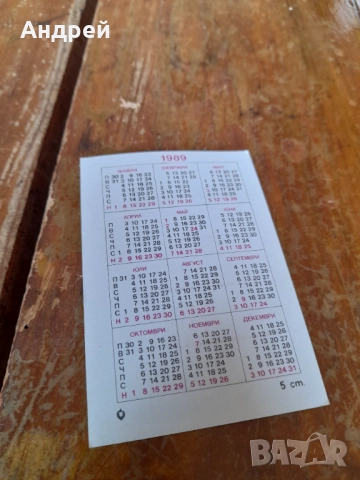 Календарче Носия от Силистренско 1989, снимка 2 - Колекции - 52297444