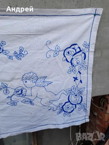 Старинен бродиран ковьор,покривка за стена #281, снимка 5 - Антикварни и старинни предмети - 47850983