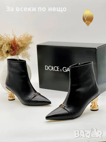 Dolce&Gabbana Елегантни Дамски Боти С Ток И Логото Код SK2209, снимка 2 - Дамски боти - 56223508