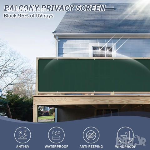 Защитна преграда за балкон 0.7 x 6 м, водоустойчиво, 95% UV защита, снимка 3 - Други стоки за дома - 52476606