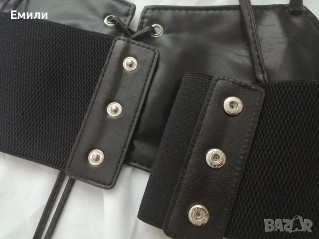 Кожен корсет-колан с презрамки и връзки р-р M и L , снимка 11 - Корсети, бюстиета, топове - 50862322