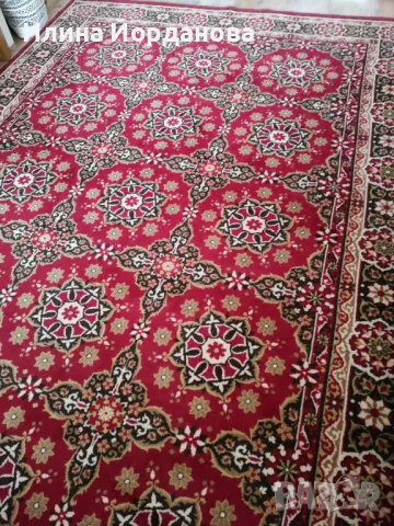 Персийски късокосмест вълнен килим, снимка 2 - Килими - 49698234