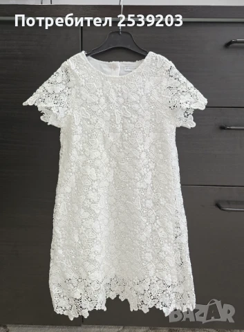 Нова детска рокля - бяла дантела 5-6 години , снимка 5 - Детски рокли и поли - 51411650
