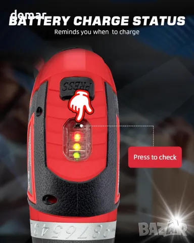 Комплект акумулаторен електрически винтоверт DuroFort 8V, с 30 накрайника и калъф, снимка 5 - Винтоверти - 47798321