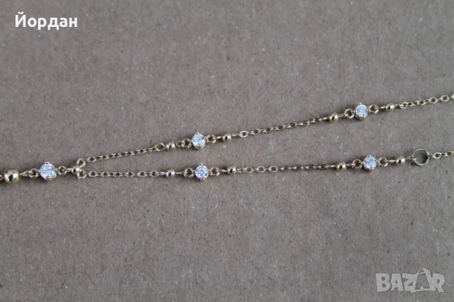 Сребърно колие с позлата, снимка 4 - Колиета, медальони, синджири - 50772333