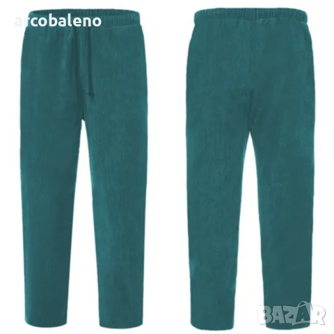 Мъжки кадифени широки ежедневни прави изрязани панталони, 4цвята , снимка 8 - Панталони - 45659359