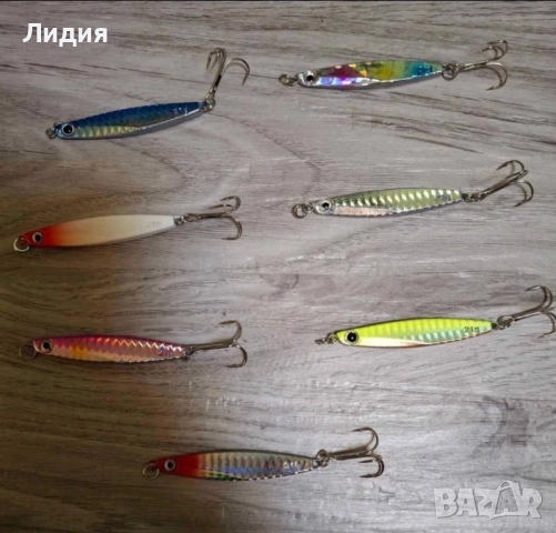 7 броя нови джиг примамки за спининг риболов - 21 грама Цената от 25 лв е за седемте примамки