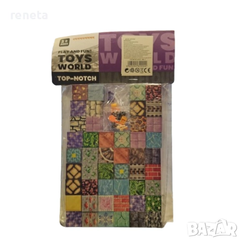 Магнитни кубчета Майнкрафт, Пластмасов, Магнитни, 48 броя