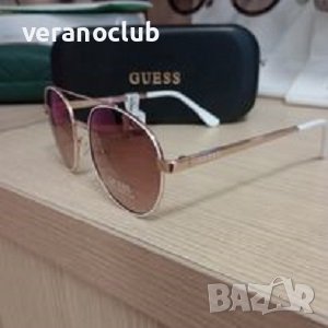 Кафяви слънчеви очила Guess Кръгли Бели рамки, снимка 4 - Слънчеви и диоптрични очила - 44201754