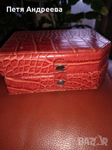 Кутия за бижута облицована с червена еко кожа, снимка 6 - Други - 40272595