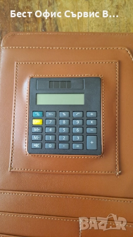папка за документи луксозна кожена кафява с калкулатор A4 Размер, снимка 5 - Ученически пособия, канцеларски материали - 52515369