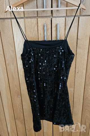 Рокля H&M с пайети , снимка 3 - Рокли - 53488446