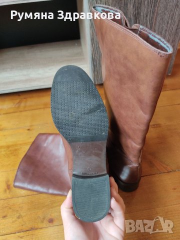 Кожени кафяви чизми 37 номер, снимка 4 - Дамски ботуши - 39095033