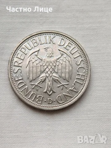 UNC 1 DEUTSCHE BUNDES MARK 1982 D  1 германска марка , снимка 3 - Нумизматика и бонистика - 55793178