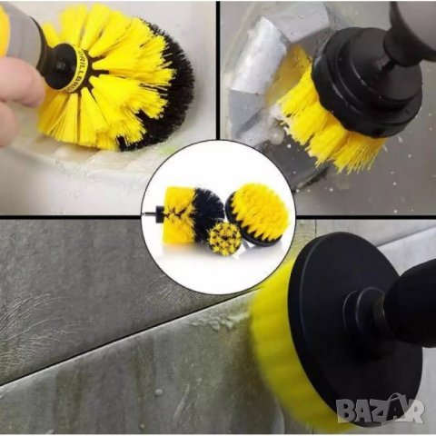 Комплект три броя почистващи четки за винтоверт и бормашина, снимка 7 - Винтоверти - 39376453