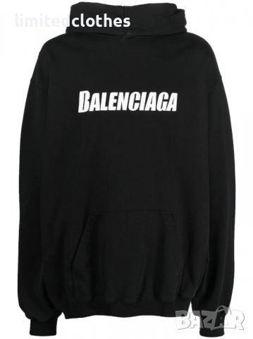 BALENCIAGA Ripped Caps Logo Oversized Мъжко / Дамско Горнище тип Суичър size S (L/XL), снимка 1 - Суичъри - 40043689