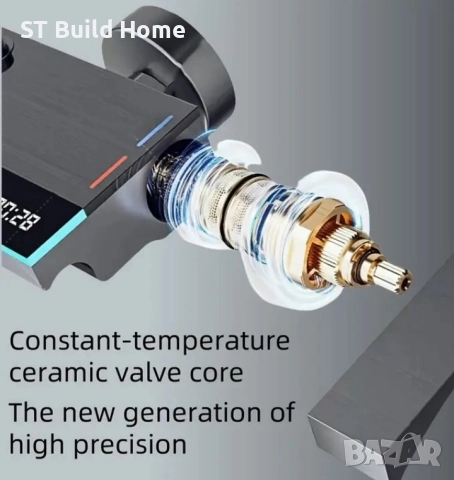 Цифров Душ Панел с Пиано Клавиши и LED Осветление, снимка 9 - Душове - 51598423