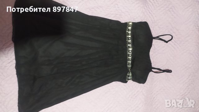 Дамска черна рокля , снимка 1 - Рокли - 42292686