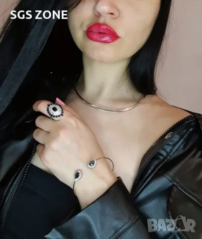 УНИКАЛЕН СРЕБЪРЕН ЧОКЪР, снимка 2 - Колиета, медальони, синджири - 49660552