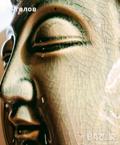 Буда от масивен порцелан с кракле ефект, снимка 7 - Други ценни предмети - 51691206