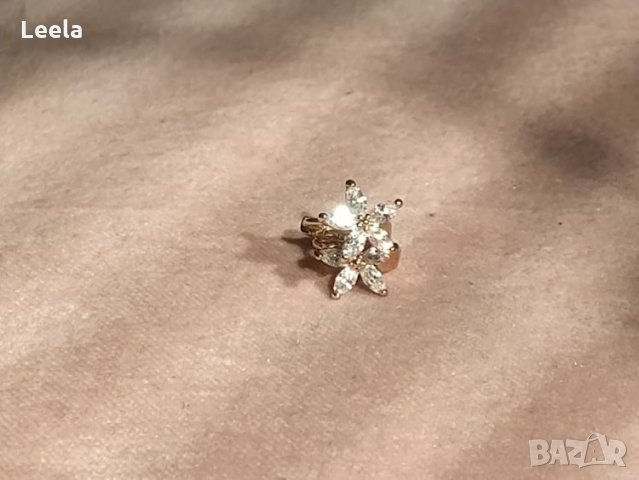 Позлатени обеци 14К злато, снимка 4 - Обеци - 35691520