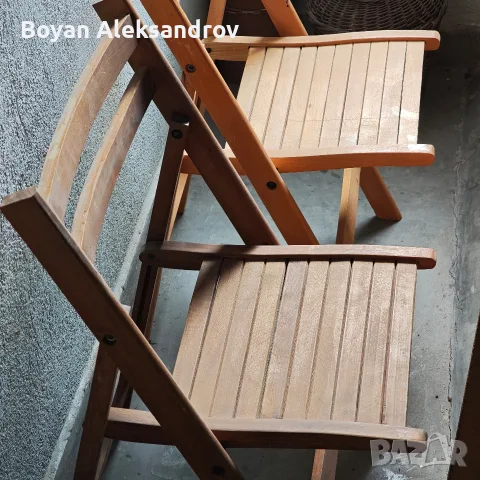 Дървени сгъваеми столове, снимка 3 - Столове - 55868767