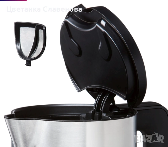 Електрическа кана Bosch TWK8613P, 1.5 л, 2400W, Черен, снимка 6 - Кани - 52404517