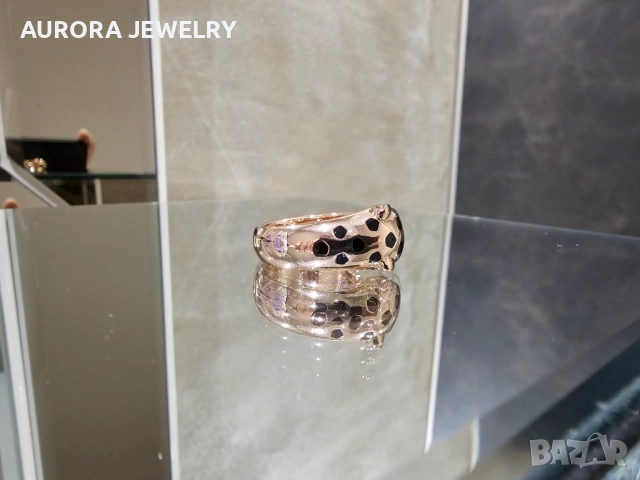 CARTIER Panthere de Cartier Rose Gold Black Дамски Пръстен, снимка 5 - Пръстени - 52821406