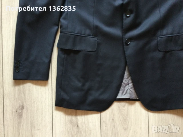 НОВО 100 % оригинално черно сако BOGLIOLI размер 54 / XL от Италия, снимка 5 - Сака - 51416881