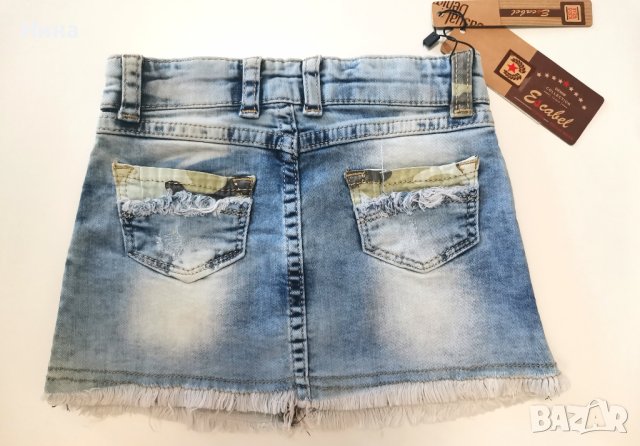 Дънкова пола Escabel , снимка 2 - Детски рокли и поли - 41594151