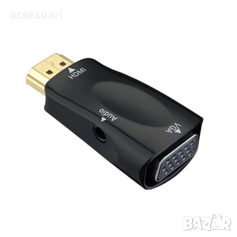 HDMI мъжки към VGA 15 пинов адаптор, снимка 1 - Други - 44708637