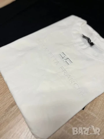 памучна тениска с бродирано лого  Elizabeta frianchi , снимка 2 - Тениски - 50884486
