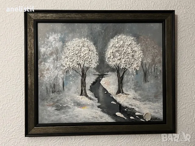 НАМАЛЕНА!!!Картина Зимна приказка