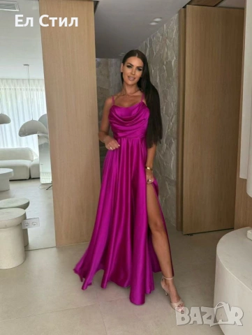 📌#Елегантна #дамска #рокля Сатен С и М размер 41 евро Еконт