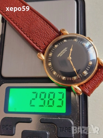 Колекционен Ръчен швейцарски златен 18к часовник Universal Geneva cal.264-1940-45год., 3 500 лв, снимка 8 - Мъжки - 52217821