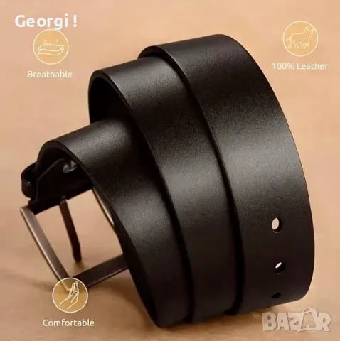 Комплект Мъжки Кожени Колани, черен и кафяв /2ва броя (Промоция)!, снимка 7 - Колани - 49756842