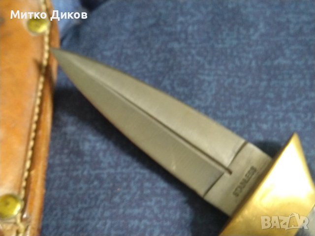 Кама 190х90мм маркова станлес тип Дж. Стейтън от Непобедимите-3 калъф естествена кожа с доп.преграда, снимка 8 - Ножове - 41536630