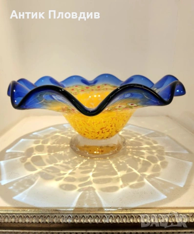 Фруктиера от художествено стъкло, снимка 5 - Декорация за дома - 53382412