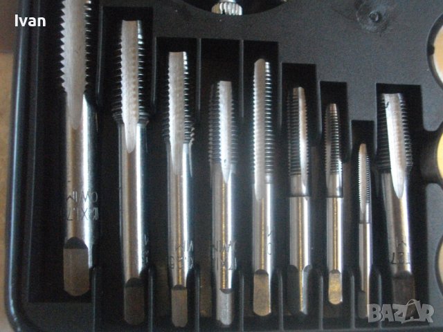 ISO M3-M12-Нов Комплект Метчици/Плашки За Външни/Вътрешни Метрични Резби-Parkside, снимка 10 - Други инструменти - 41408637