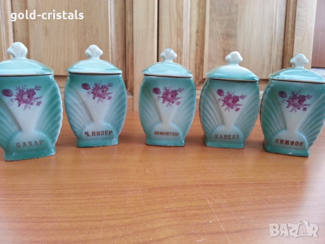 Стар български порцелан бурканчета, снимка 2 - Антикварни и старинни предмети - 36084404