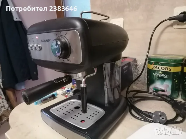 Кафемашина еспресо CROWN CEM 1525 използвана, снимка 2 - Кафемашини - 56201929