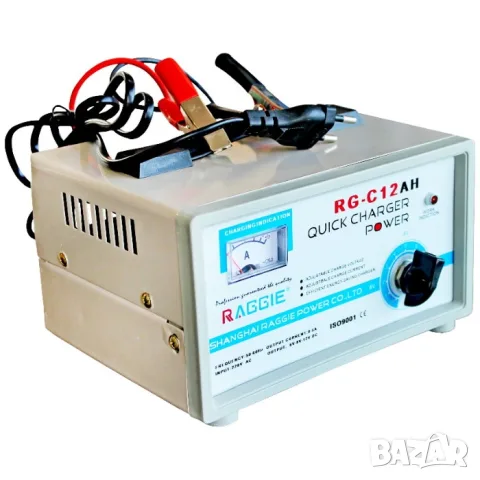 Метално зарядно за акумулатор 6V/12V до 12A с амперметър, снимка 2 - Аксесоари и консумативи - 55865435