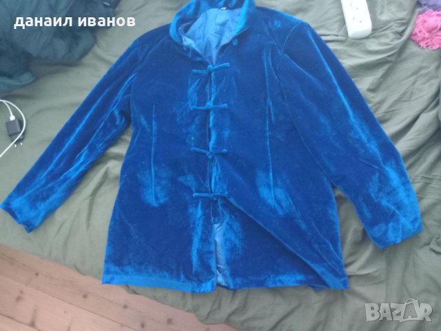 Кадифе блуза 50 размер по етикет/кралско синьо , снимка 1