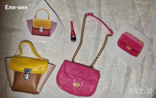 лот реалистични изкуствена кожа с магнити и метални елемедамски чанти за кукли Барби и други подобни, снимка 2 - Кукли - 48469371