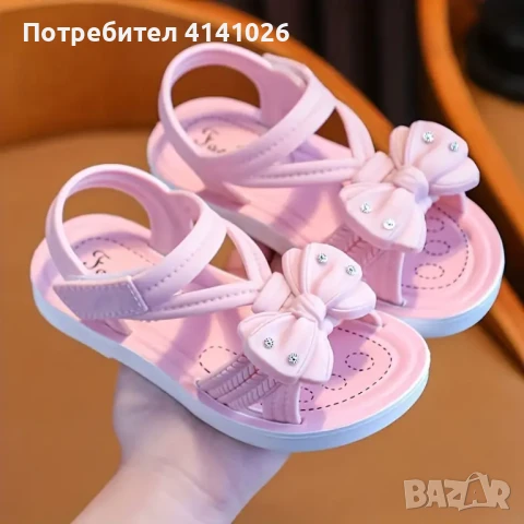 Детски силиконови сандали с панделка, снимка 3 - Детски сандали и чехли - 50839929